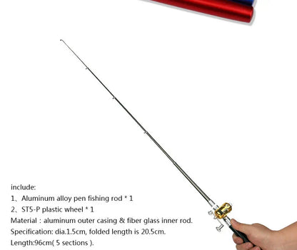 Pocket-Size Telescopic Fishing Rod – Portable & Lightweight