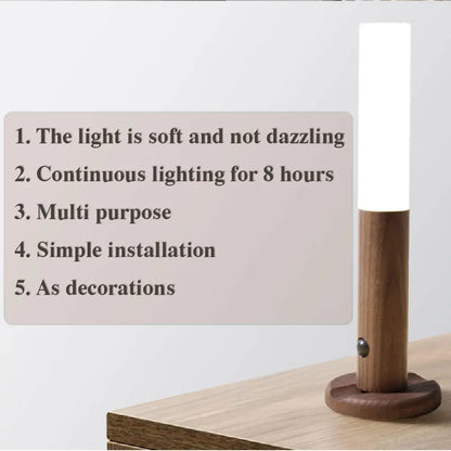 Minimalist LED Wooden Night Light – USB Powered