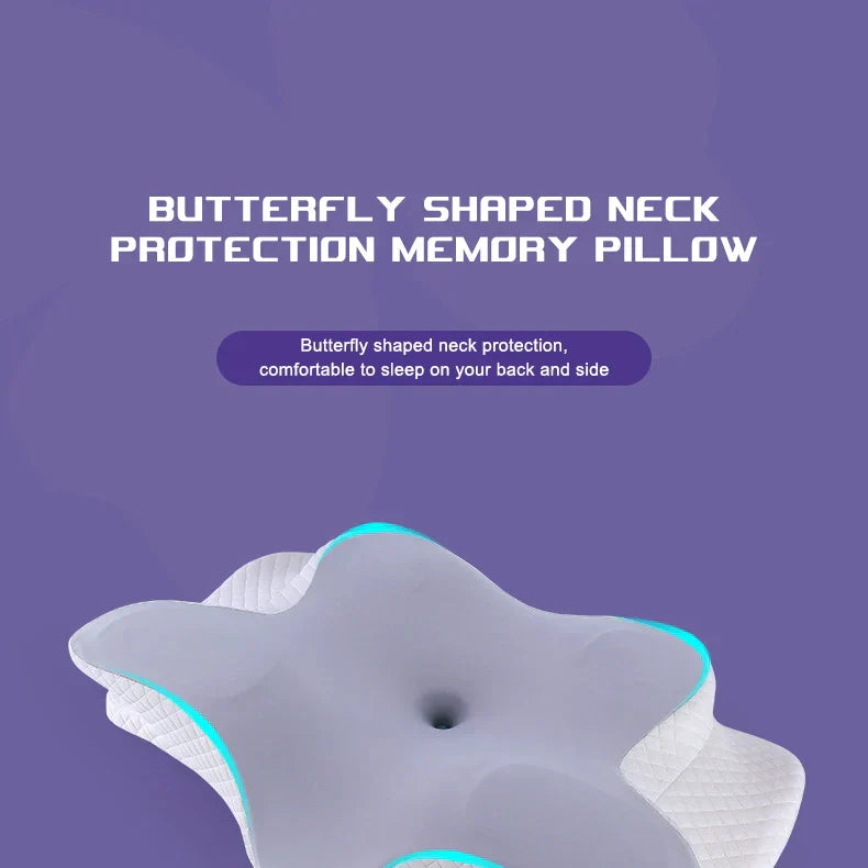 Orthopedic Memory Foam Pillow – Butterfly Shape for Neck Support