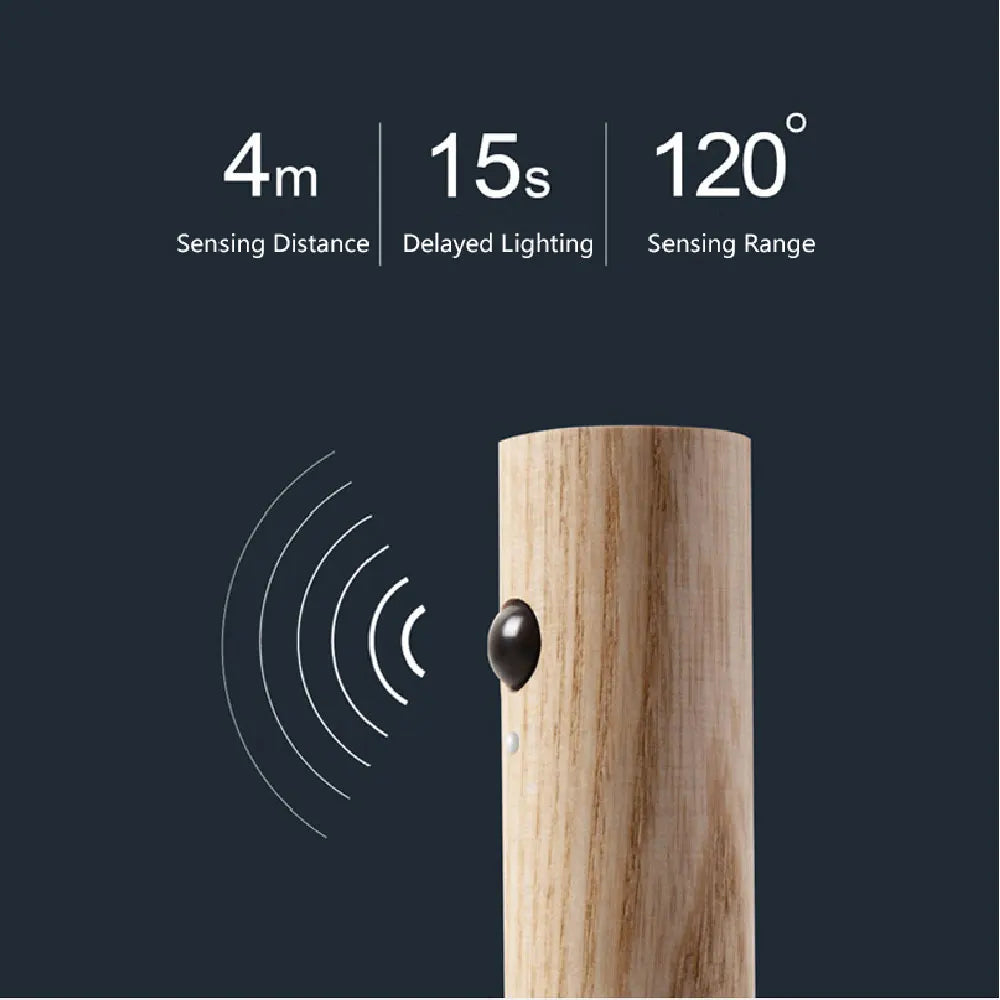 Minimalist LED Wooden Night Light – USB Powered