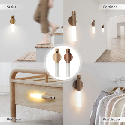 Minimalist LED Wooden Night Light – USB Powered