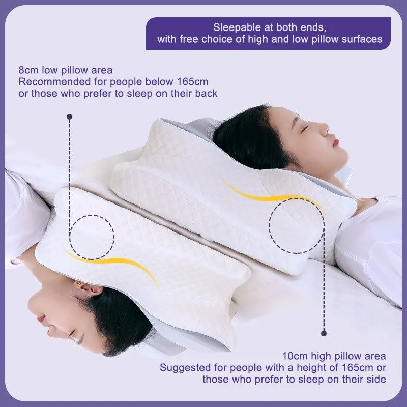 Orthopedic Memory Foam Pillow – Butterfly Shape for Neck Support