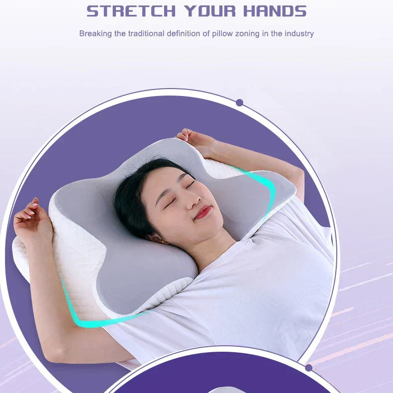 Orthopedic Memory Foam Pillow – Butterfly Shape for Neck Support