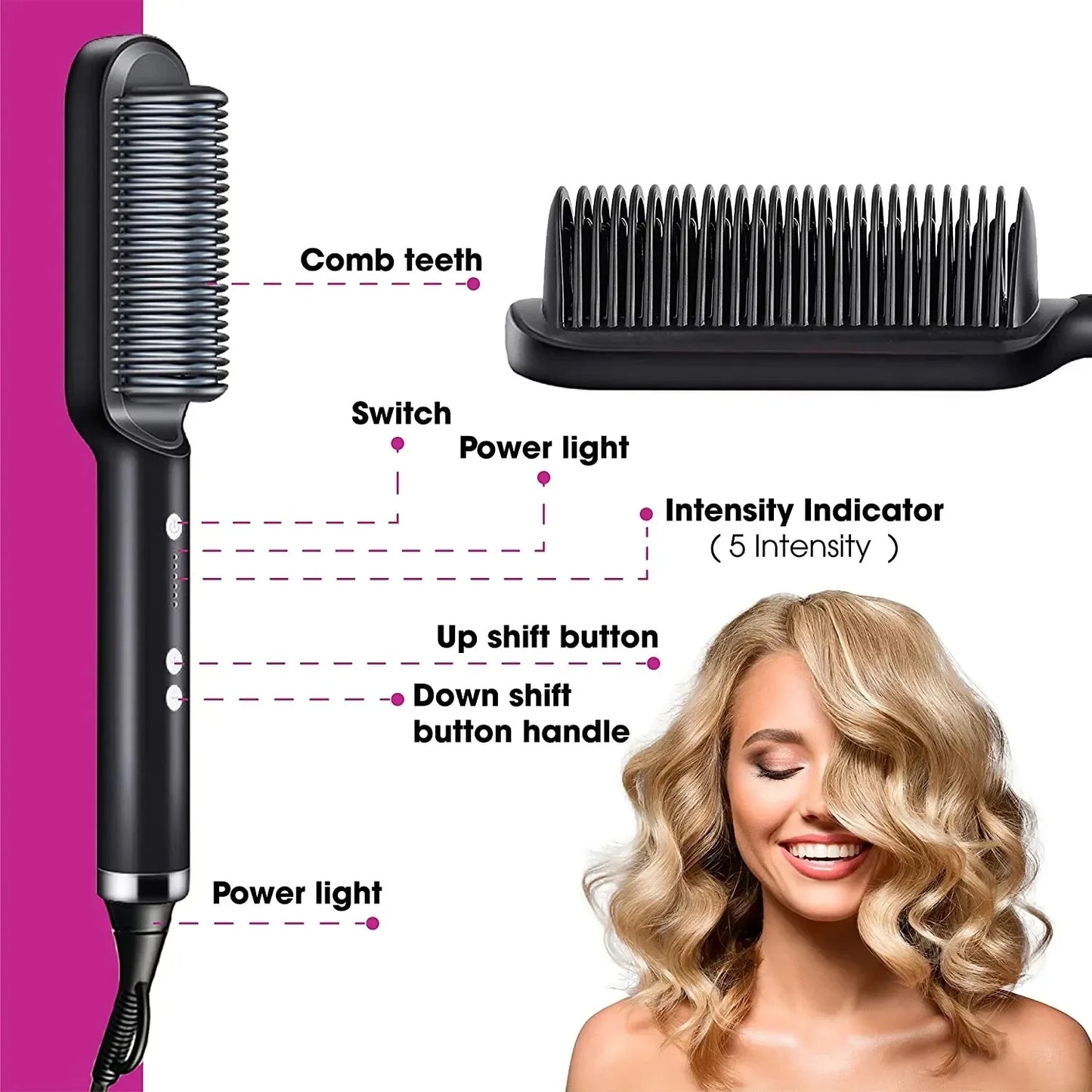 3-in-1 Pro Heated Hot Comb – Quick & Efficient Styling