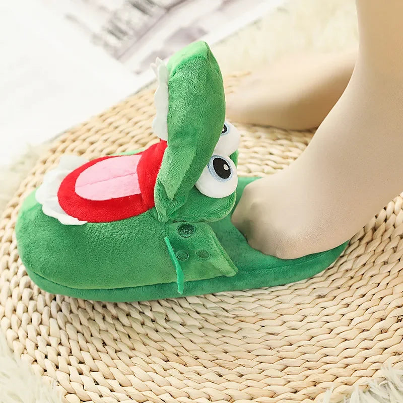 Adorable Cartoon Crocodile Slippers – Cozy & Fun