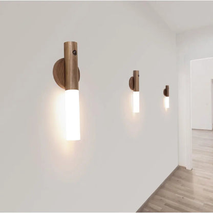 Minimalist LED Wooden Night Light – USB Powered