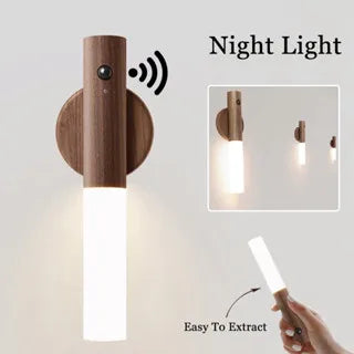 Minimalist LED Wooden Night Light – USB Powered