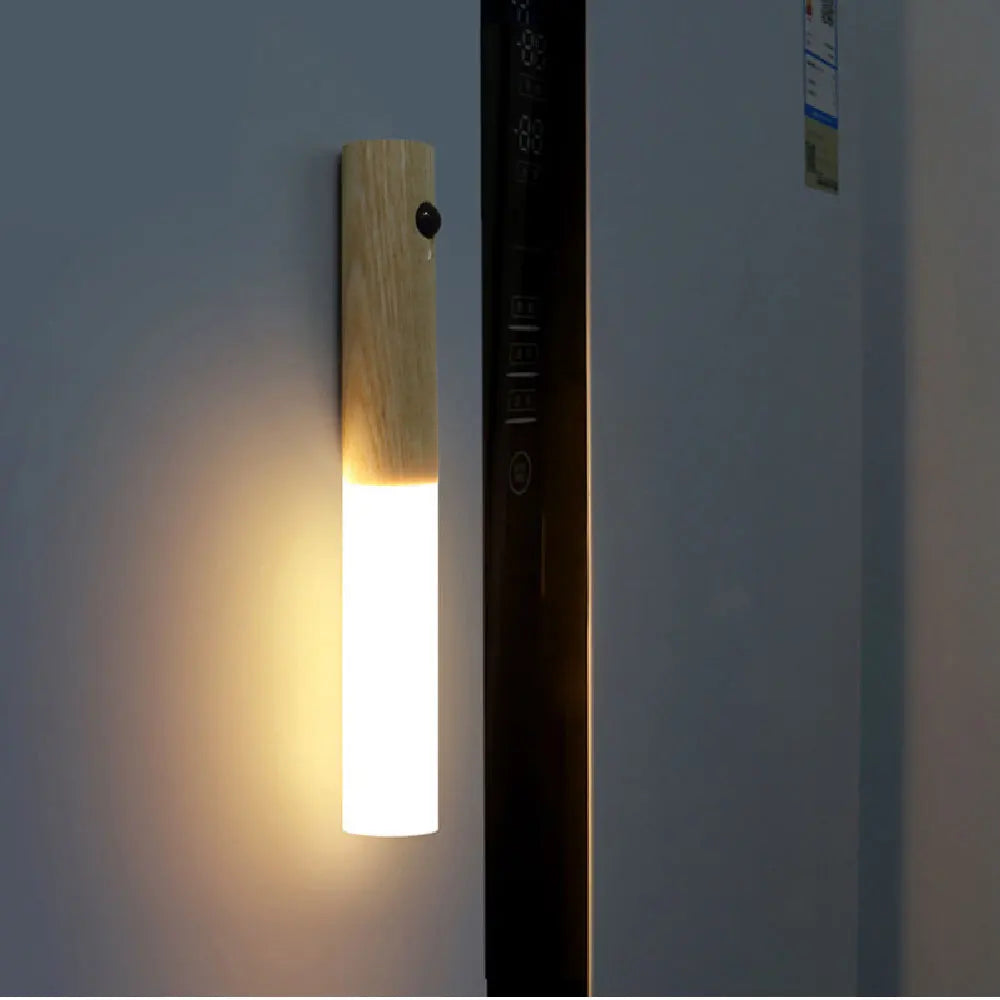 Minimalist LED Wooden Night Light – USB Powered